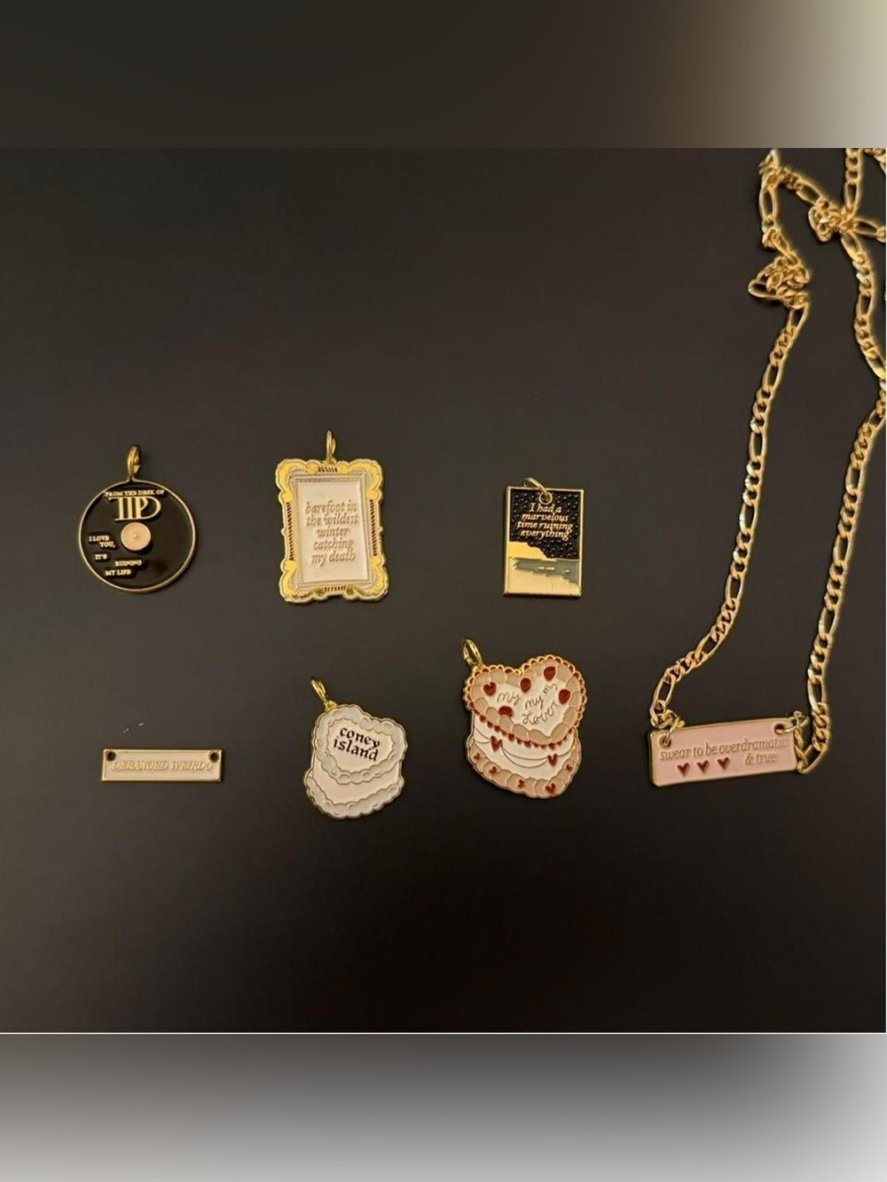 Taylor Swift Charms And Necklace